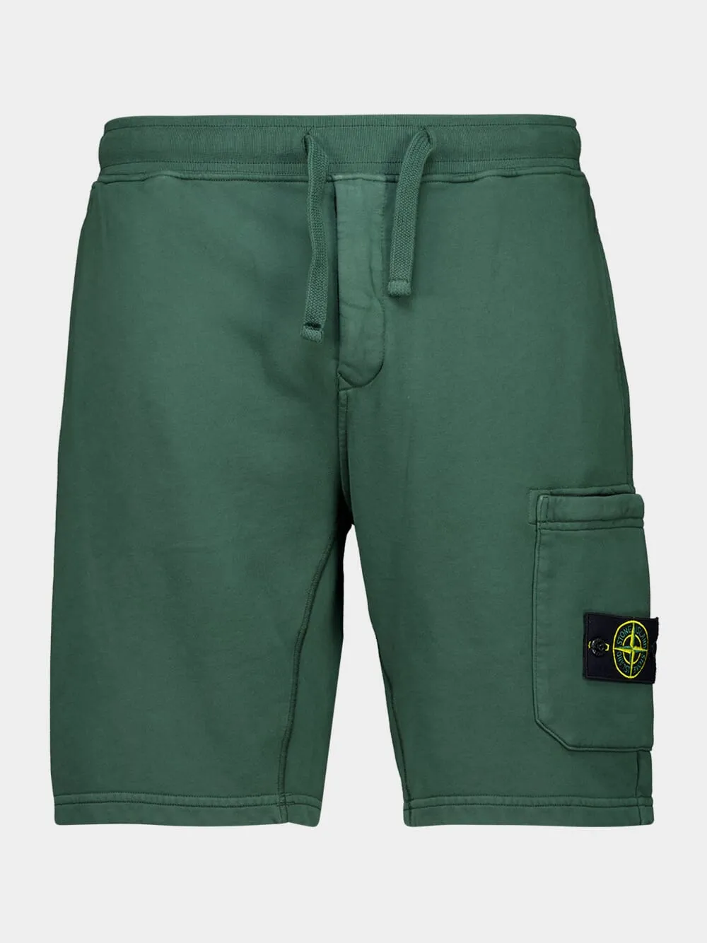Green Cotton Casual Bermuda Shorts sold by Fashion Clinic