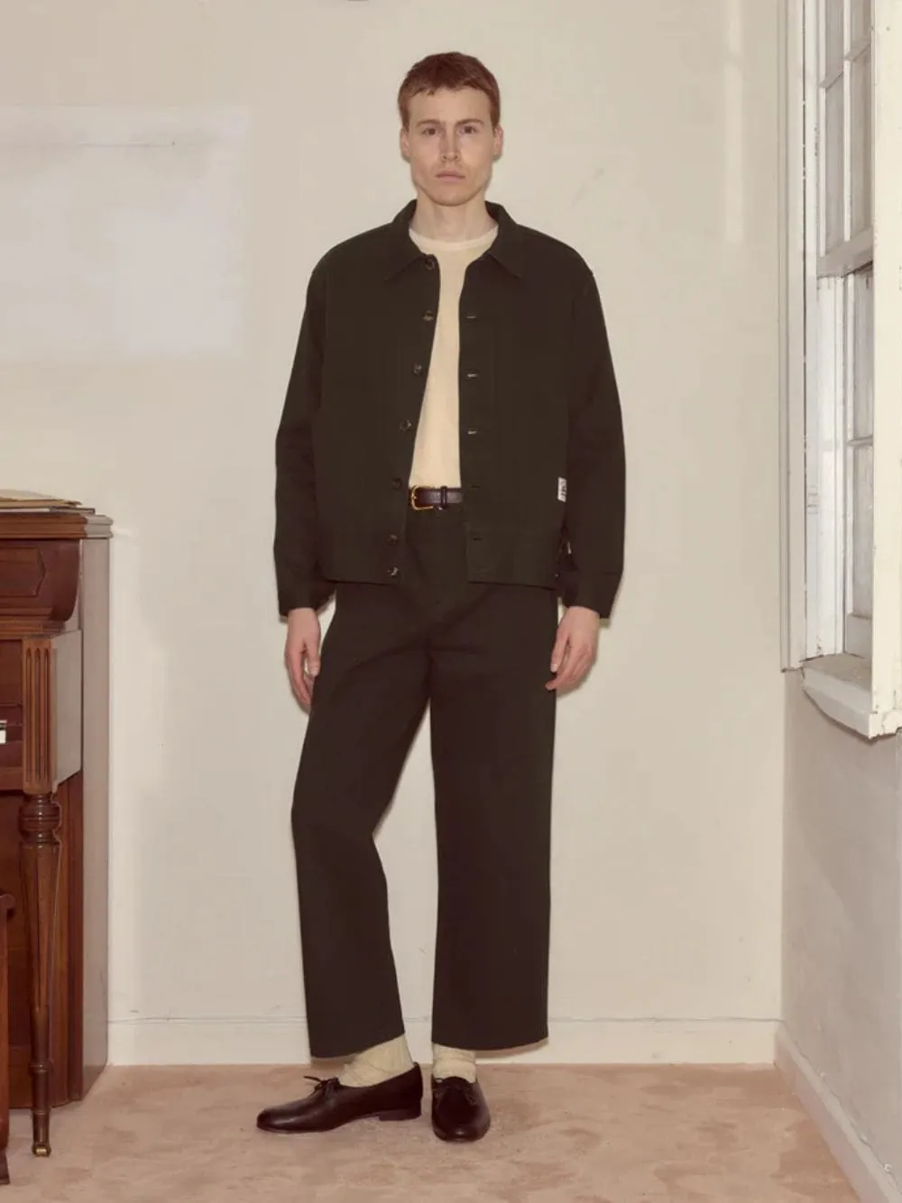 Dark Green Twill Knolly Brook Trousers sold by Fashion Clinic product image thumbnail 2