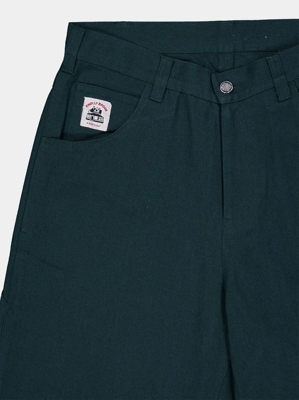 Dark Green Twill Knolly Brook Trousers sold by Fashion Clinic product image thumbnail 5