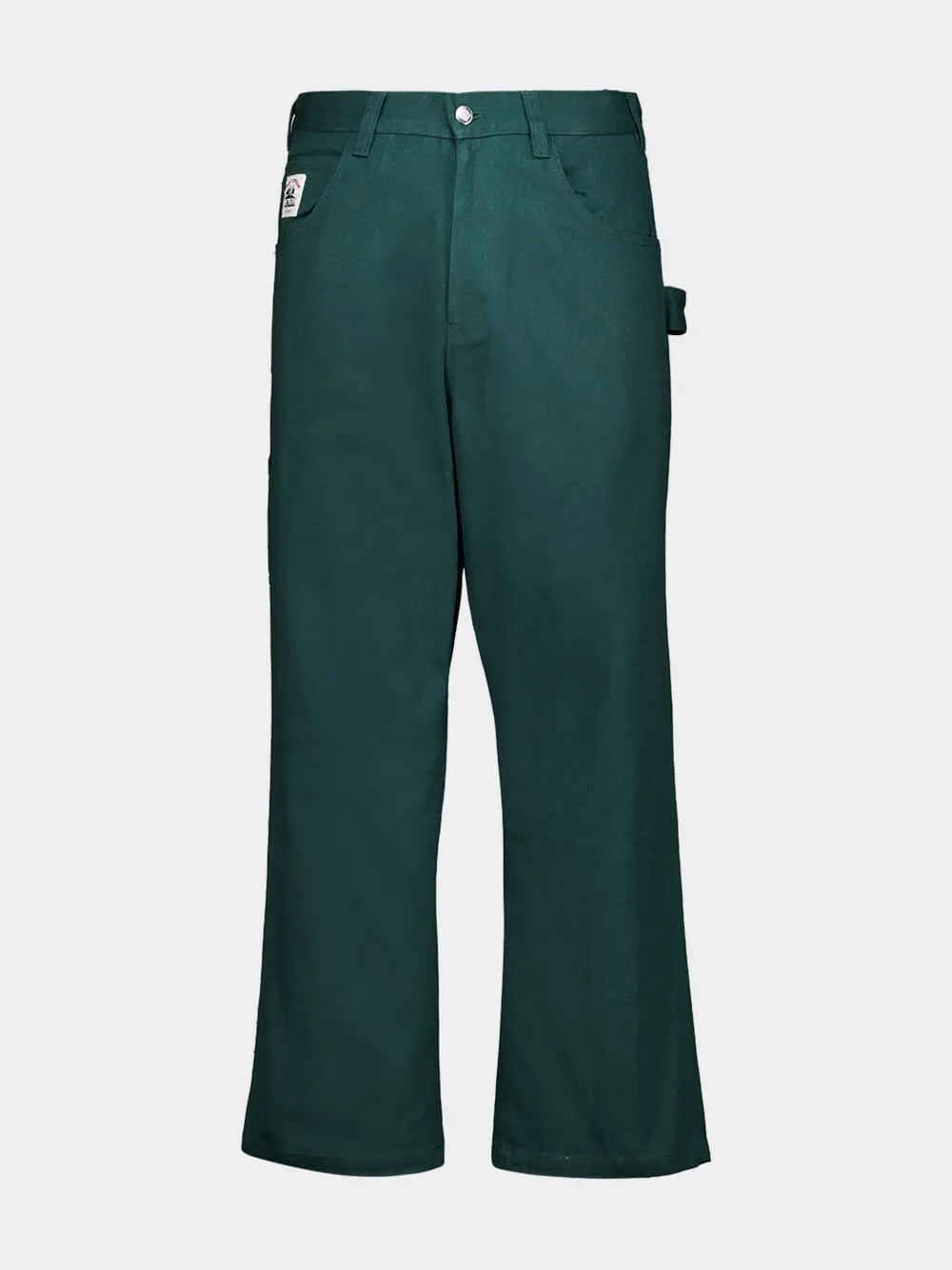 Dark Green Twill Knolly Brook Trousers sold by Fashion Clinic