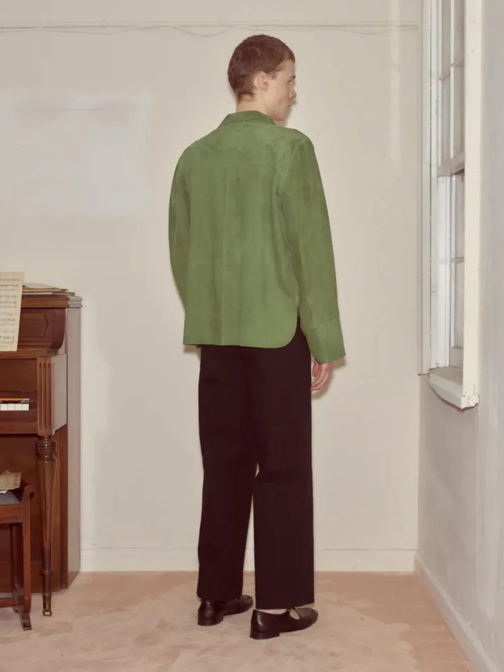 Green Suede Overshirt sold by Fashion Clinic product image thumbnail 3