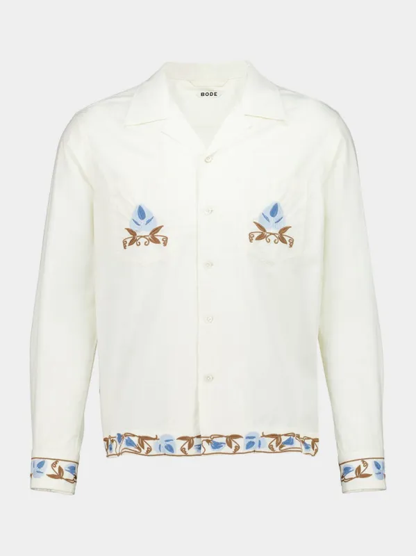 Cream Nouveau Vine Long Sleeve sold by Fashion Clinic