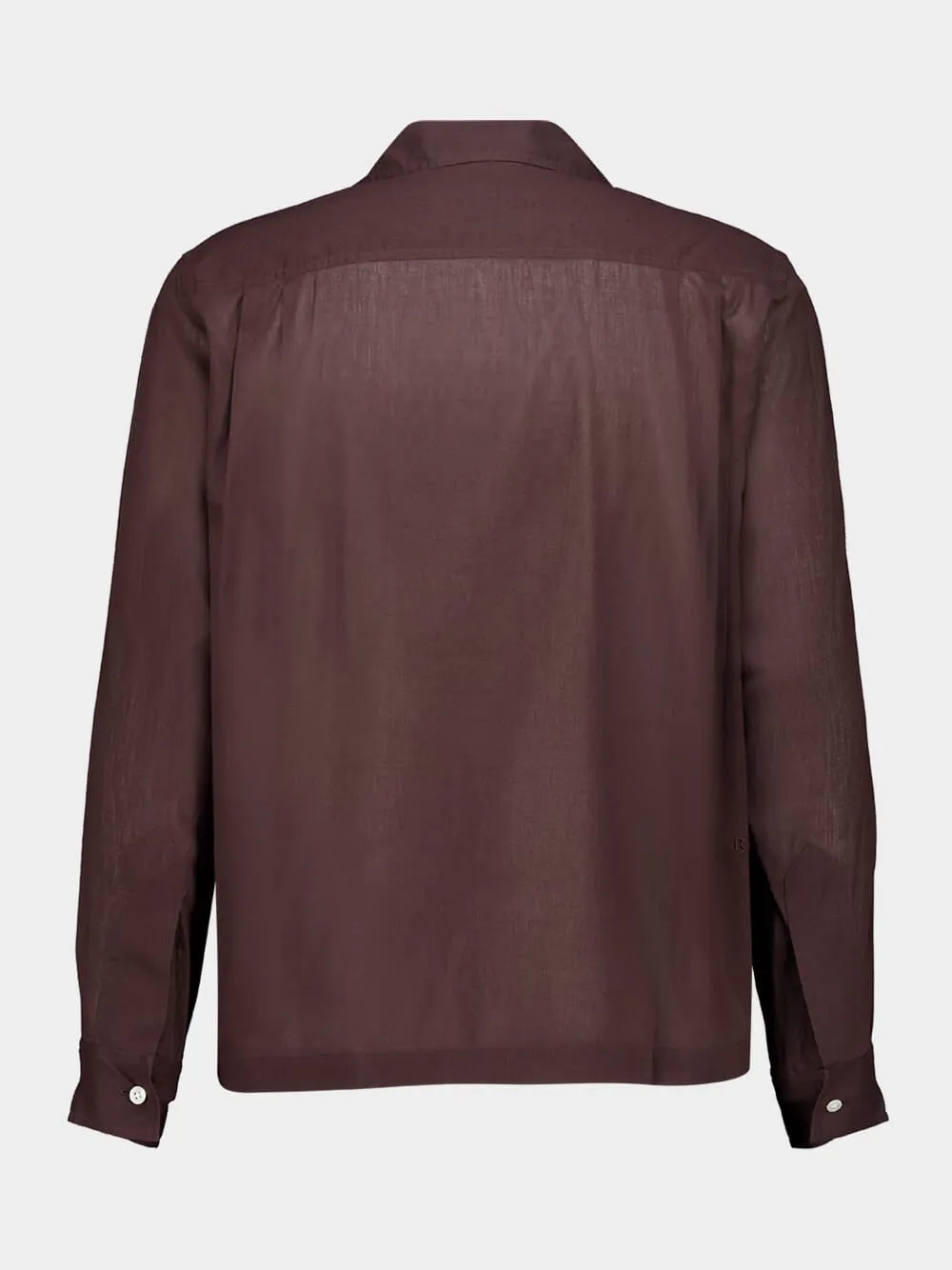 Brown Voile Long Sleeve Shirt sold by Fashion Clinic product image thumbnail 2