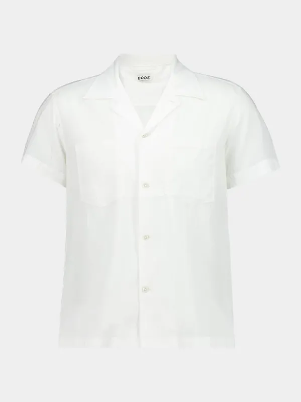 White Voile Short Sleeve Shirt sold by Fashion Clinic