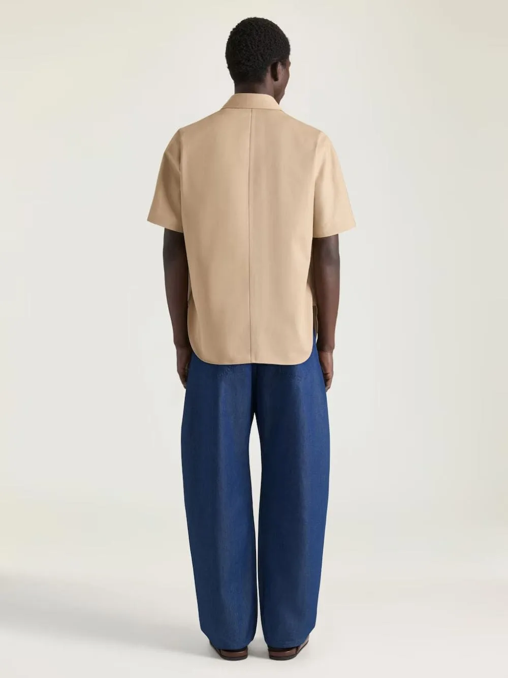 Beige Cotton Short-Sleeved Shirt sold by Fashion Clinic product image thumbnail 3