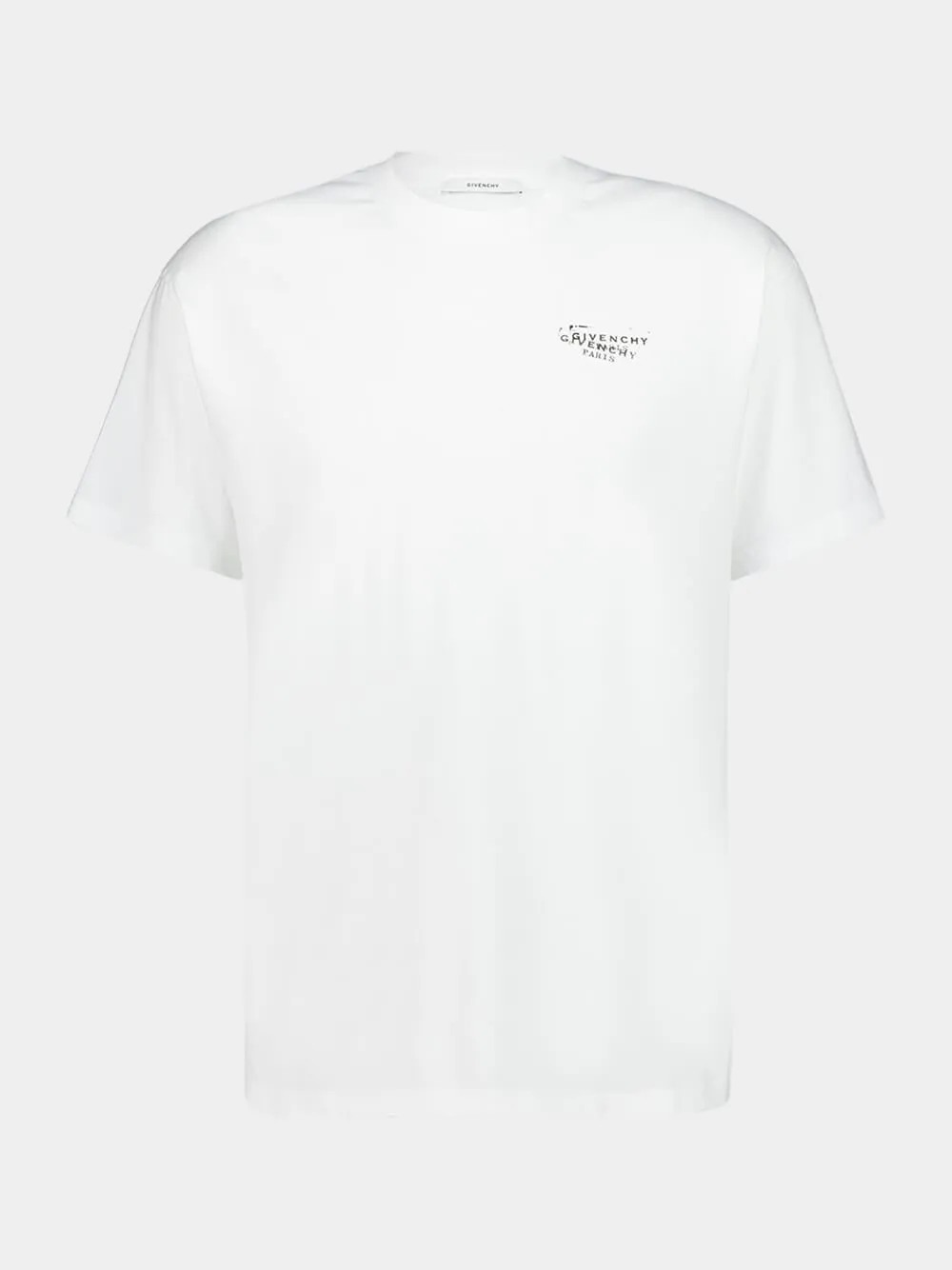 White Logo Stamp T-Shirt sold by Fashion Clinic