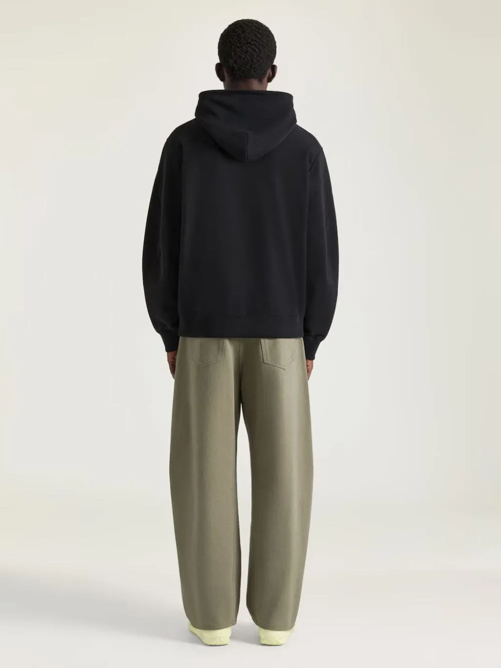 Black Cotton Hooded Sweatshirt sold by Fashion Clinic product image thumbnail 3