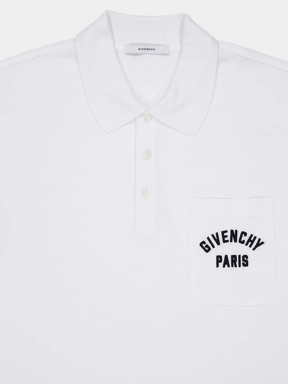 White Cotton Polo Shirt sold by Fashion Clinic product image thumbnail 3