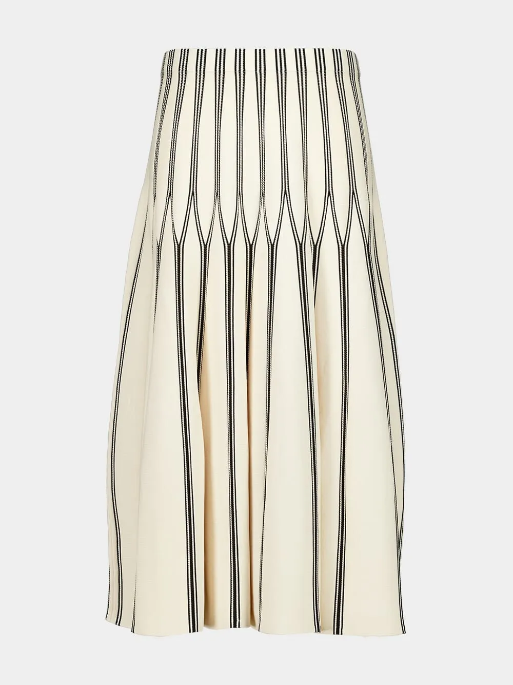 Cream Rebellion Striped Midi Skirt sold by Fashion Clinic