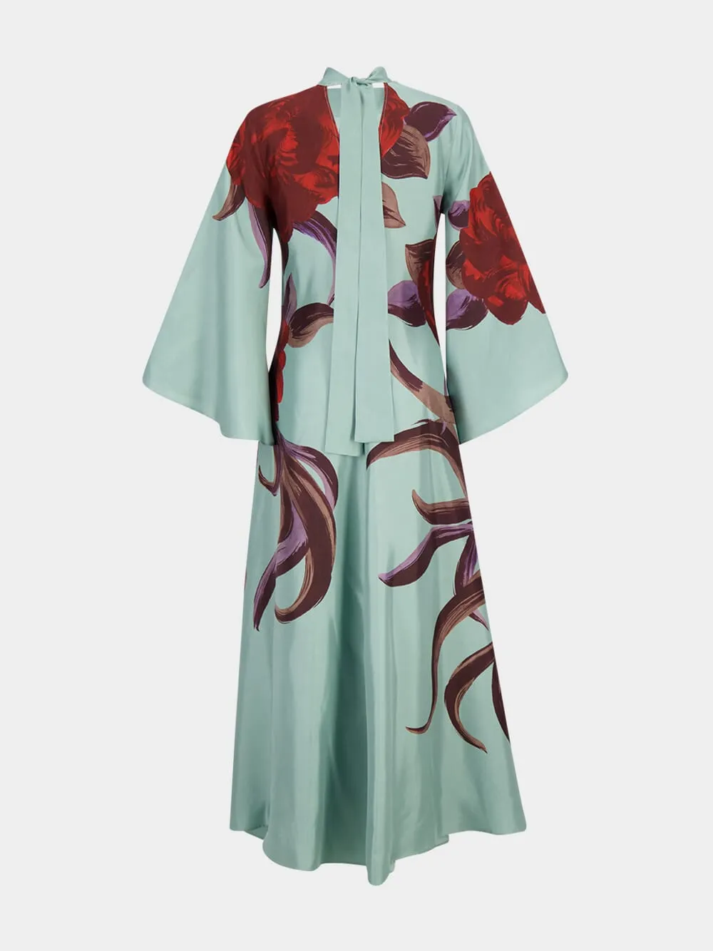 Light Blue Peony Magnifico Dress sold by Fashion Clinic product image thumbnail 4