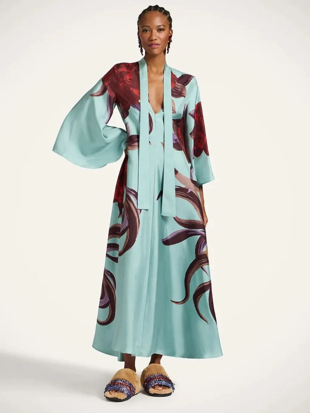 Light Blue Peony Magnifico Dress sold by Fashion Clinic product image thumbnail 5