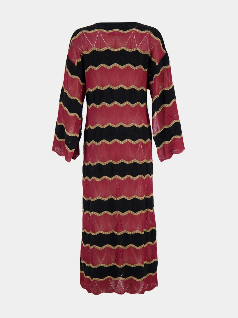 Burgundy Hang Ten Knit Kaftan sold by Fashion Clinic product image thumbnail 2