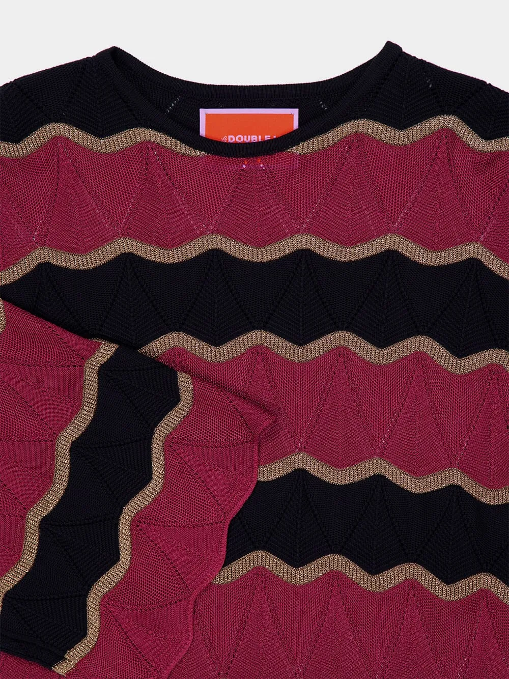 Burgundy Hang Ten Knit Kaftan sold by Fashion Clinic product image thumbnail 3