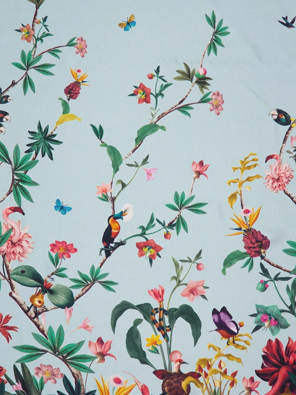 Blue Zooflora Silk Foulard sold by Fashion Clinic product image thumbnail 2