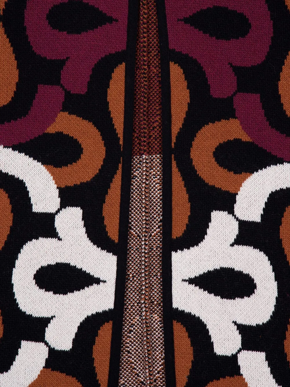 Multicolour Burgundy Wool Maiolika Robe sold by Fashion Clinic product image thumbnail 5