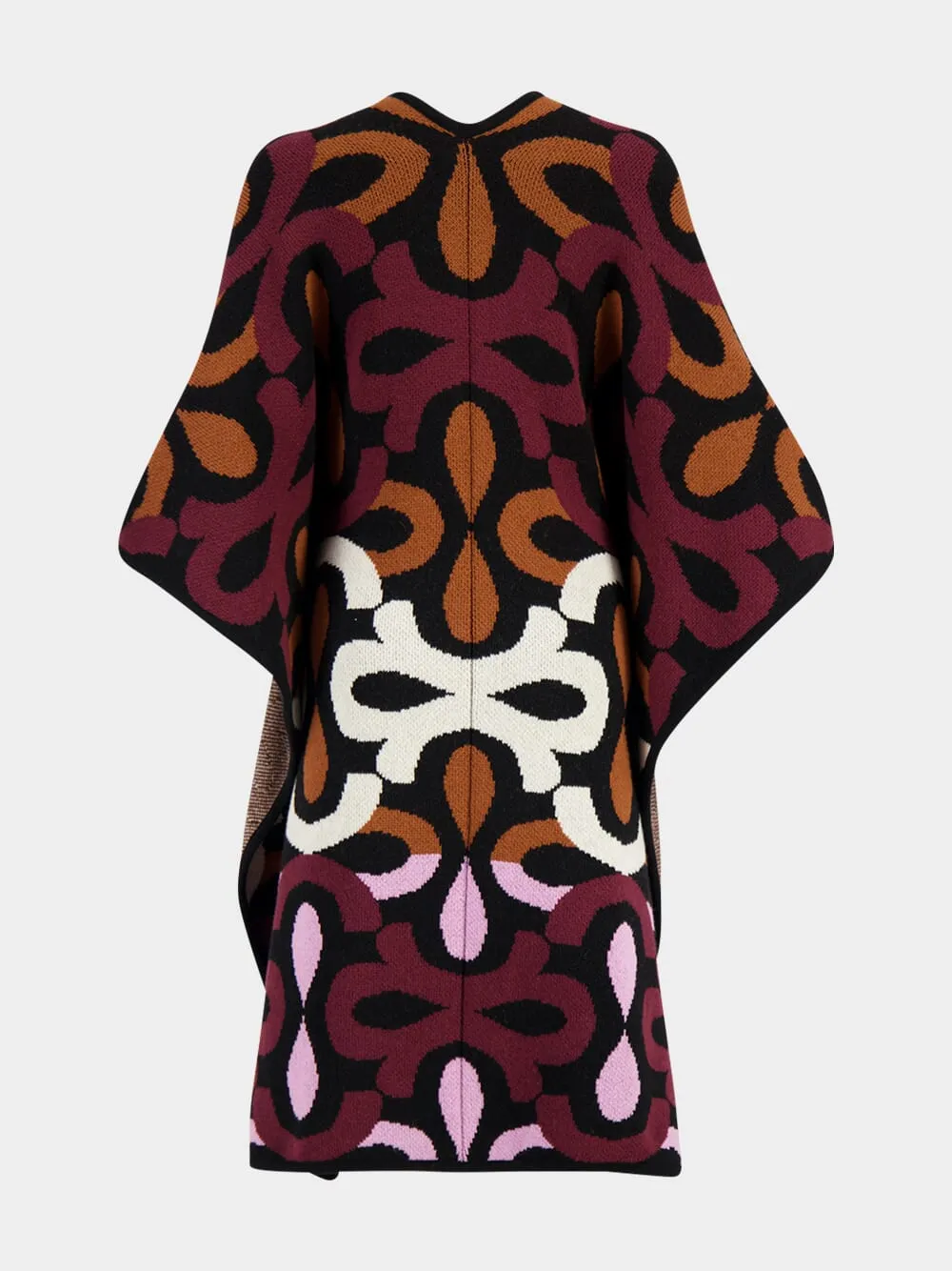 Multicolour Burgundy Wool Maiolika Robe sold by Fashion Clinic product image thumbnail 4