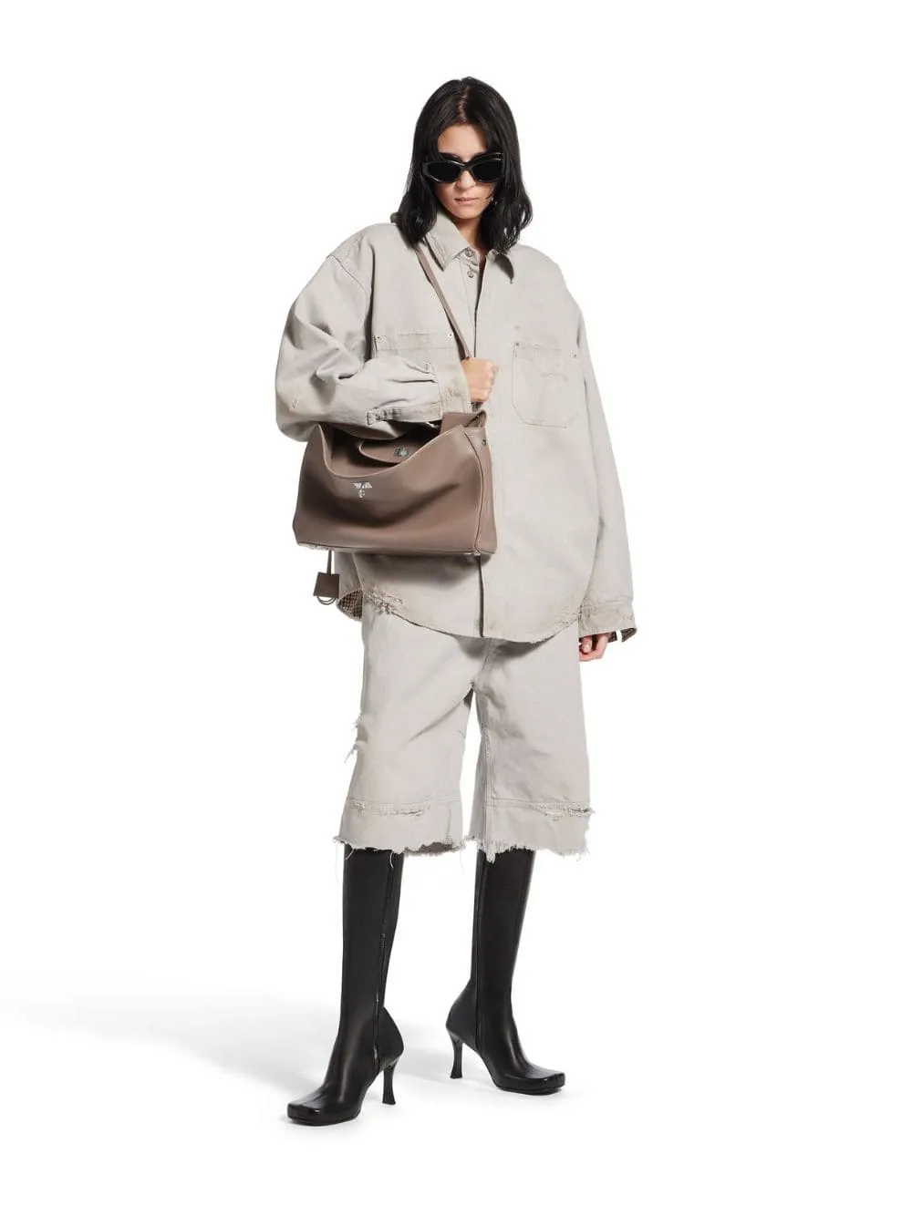 Taupe Medium Rodeo Leather Handbag sold by Fashion Clinic product image thumbnail 4