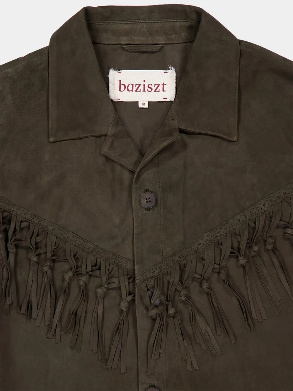 Khaki Green Suede Vestige Jacket sold by Fashion Clinic product image thumbnail 3