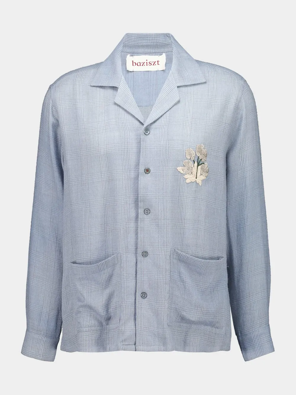 Blue Cashmere Merino Shirt sold by Fashion Clinic