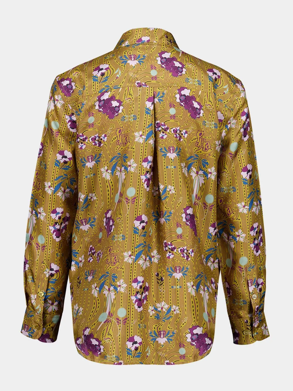 Ametista Floral Psic Printed Silk Twill Shirt sold by Fashion Clinic product image thumbnail 4