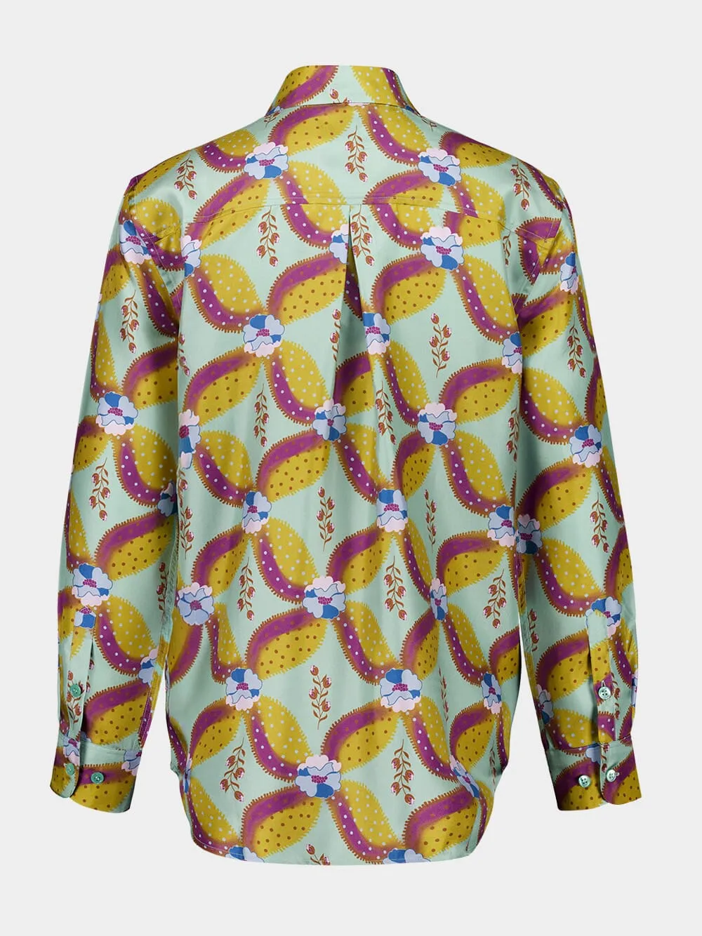 Ametista Aquageo Printed Silk Twill Shirt sold by Fashion Clinic product image thumbnail 4