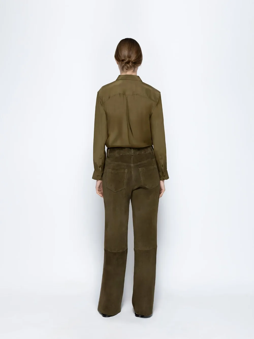 Ametista Fir Green Silk Shirt sold by Fashion Clinic product image thumbnail 5