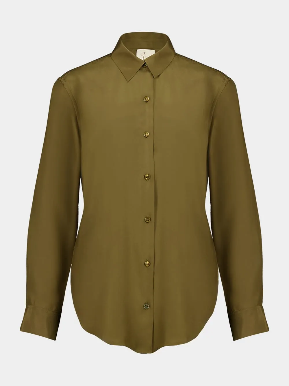 Ametista Fir Green Silk Shirt sold by Fashion Clinic product image thumbnail 2