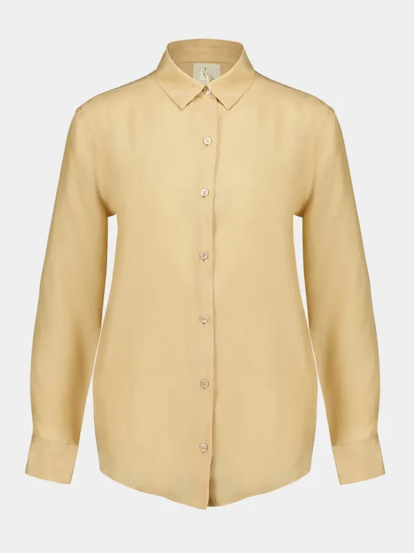Ametista Beige Silk Shirt sold by Fashion Clinic