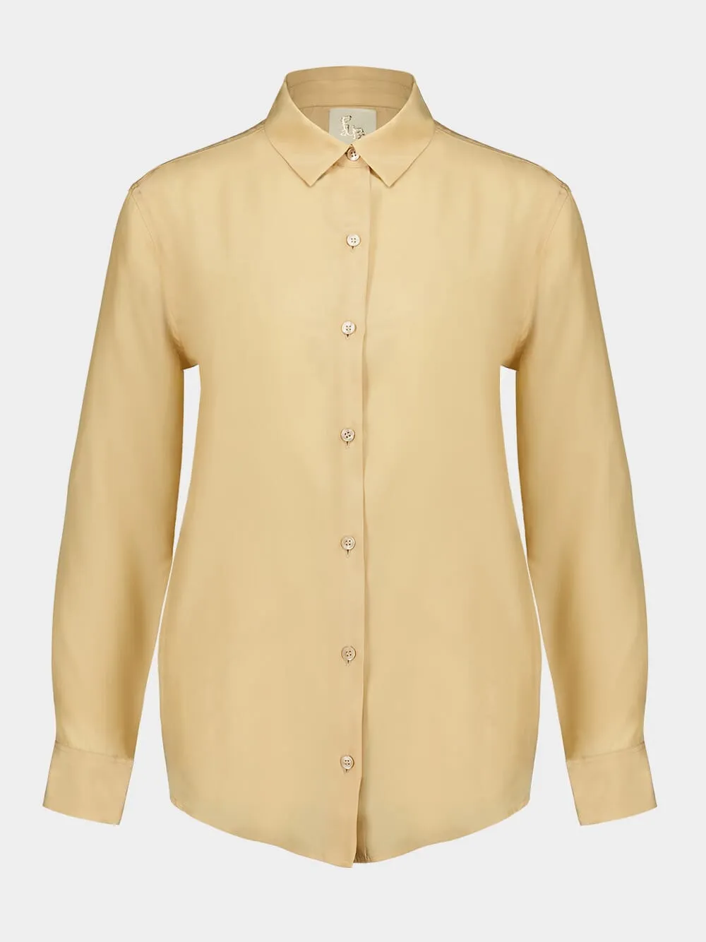 Ametista Beige Silk Shirt sold by Fashion Clinic