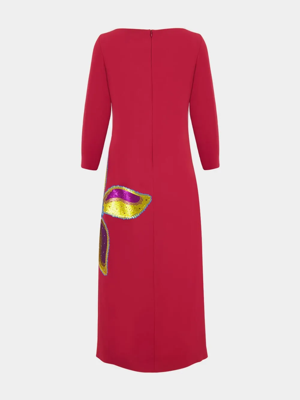 Bellona Red Dahlia Sequin Long Dress sold by Fashion Clinic product image thumbnail 4
