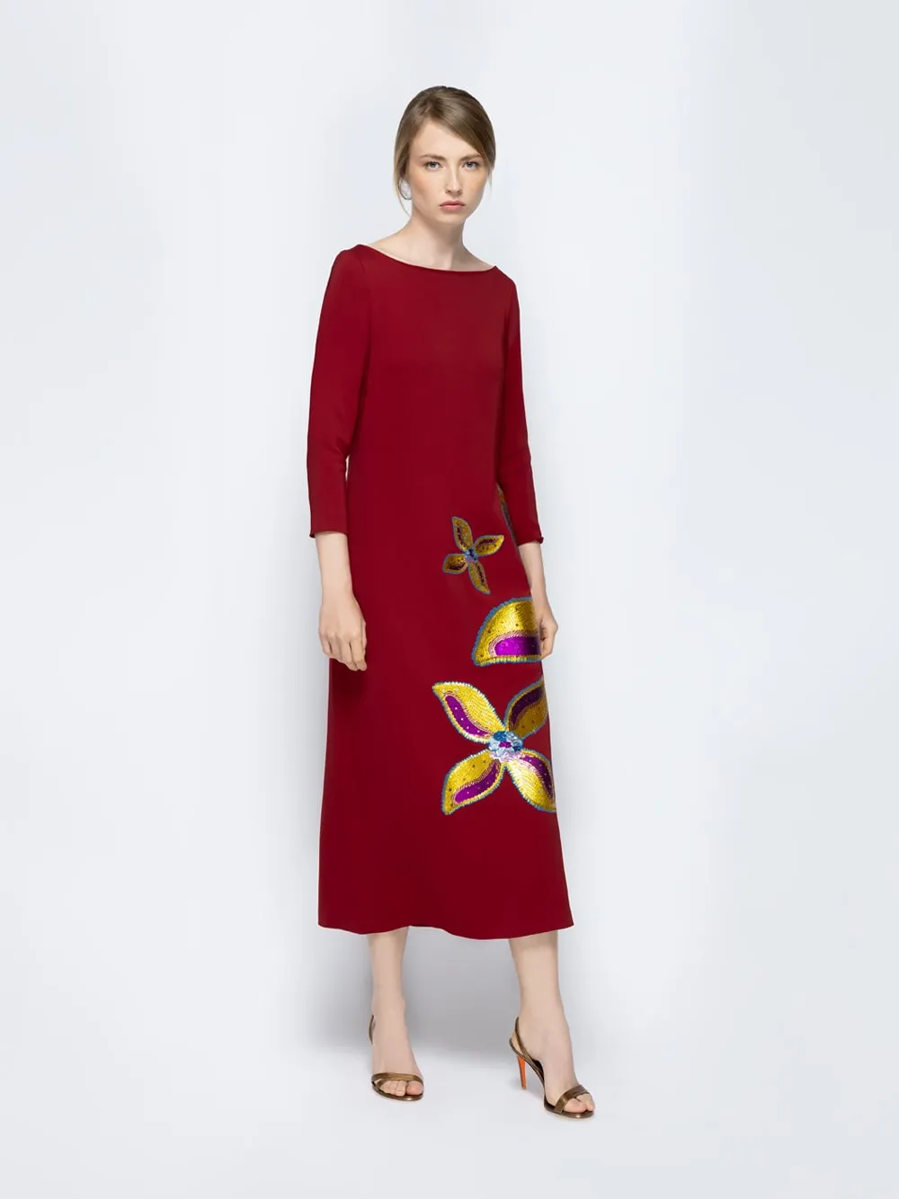 Bellona Red Dahlia Sequin Long Dress sold by Fashion Clinic product image thumbnail 3