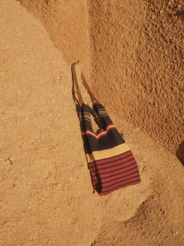 Malachite Multistripe Knitted Bag sold by Fashion Clinic