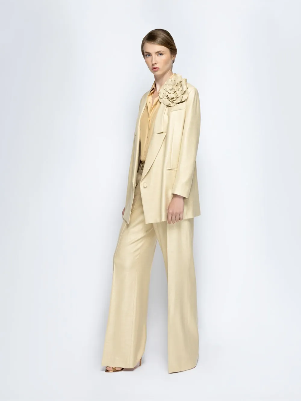 Frida Beige Deconstructed Twill Blazer sold by Fashion Clinic product image thumbnail 3