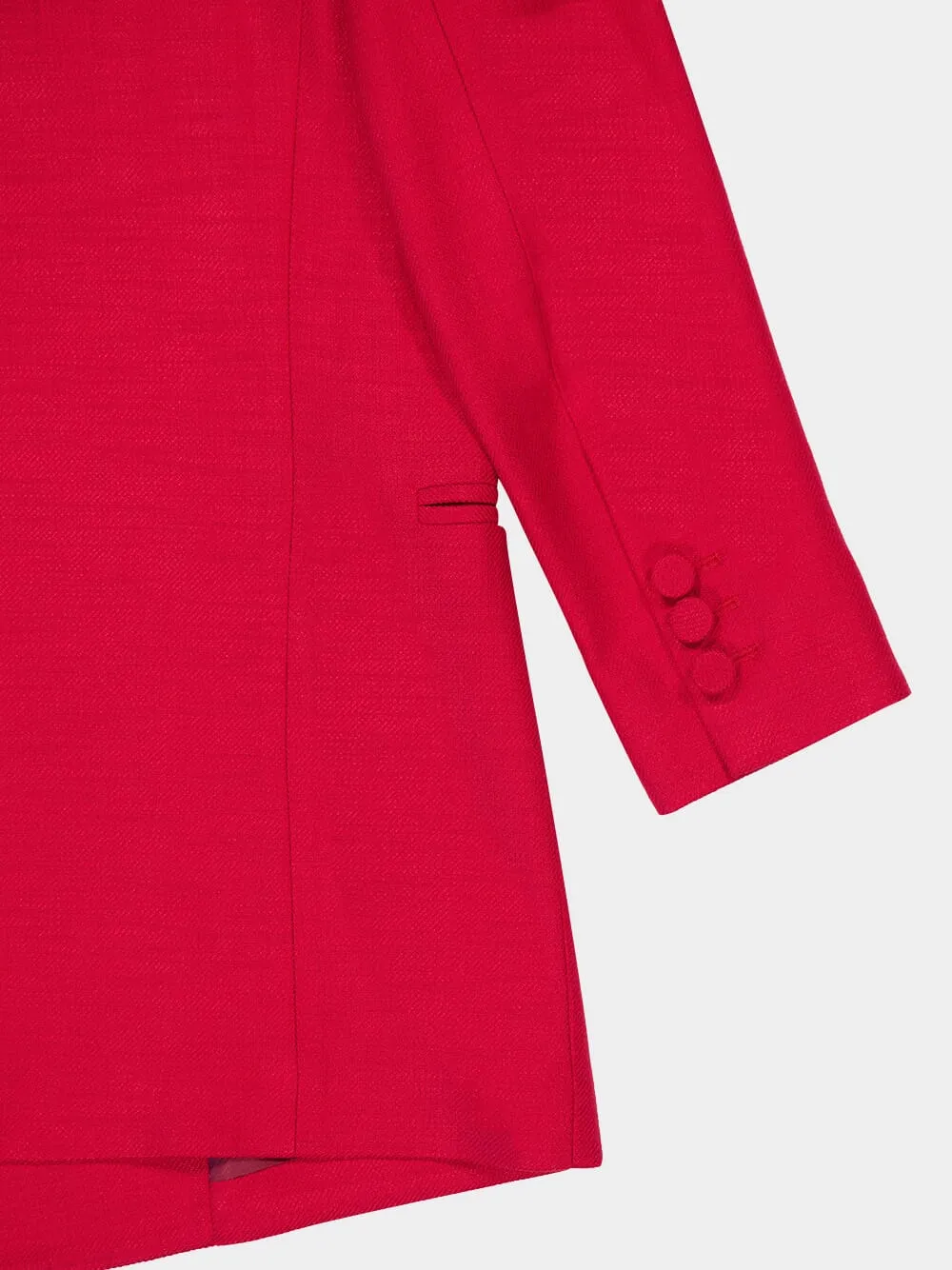 Frida Red Dahlia Deconstructed Twill Blazer sold by Fashion Clinic product image thumbnail 4