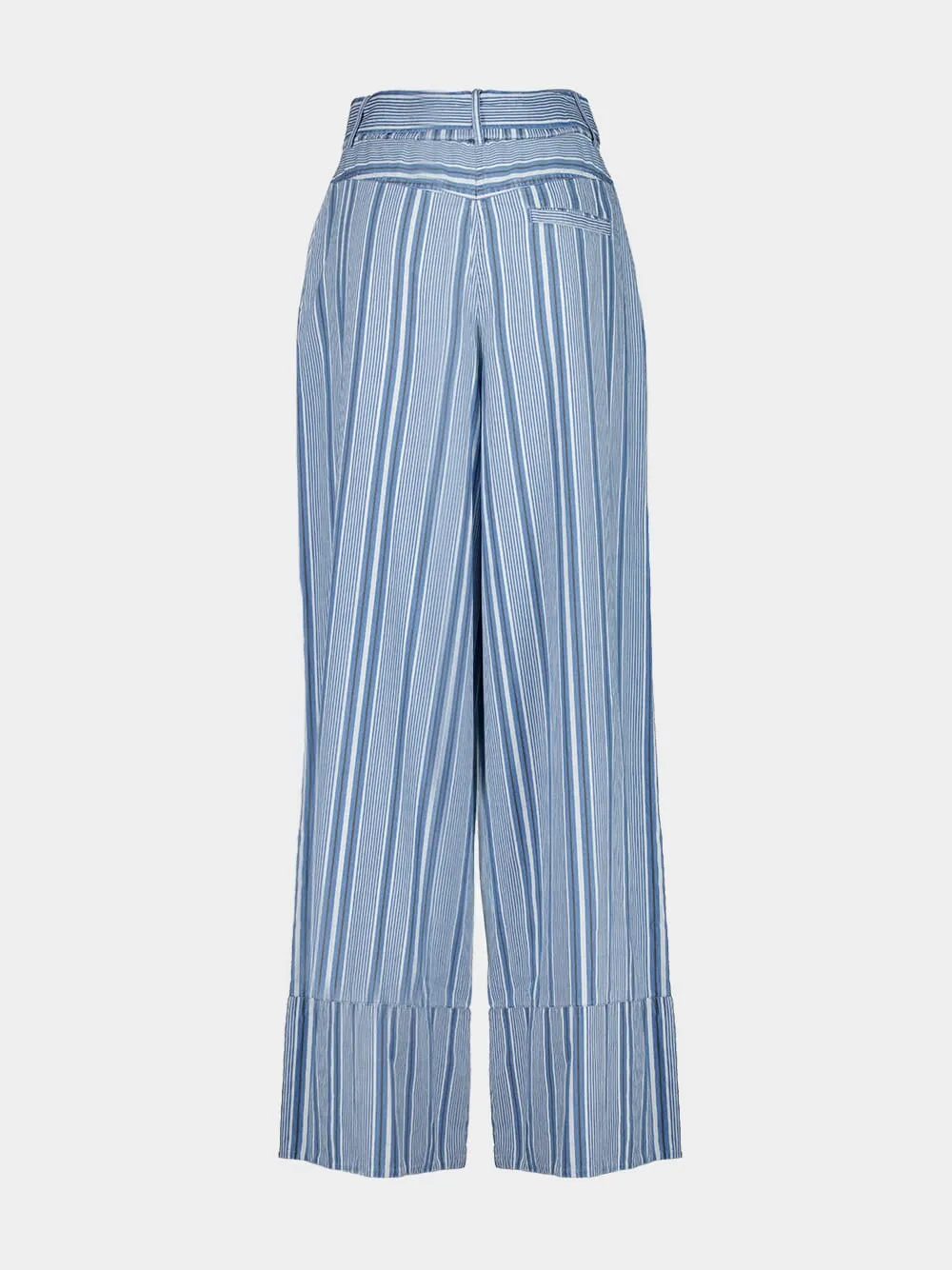 Elisa Denim Stripes Wide-Leg Pants sold by Fashion Clinic product image thumbnail 4