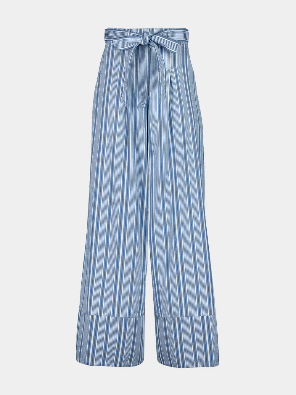 Elisa Denim Stripes Wide-Leg Pants sold by Fashion Clinic product image thumbnail 2