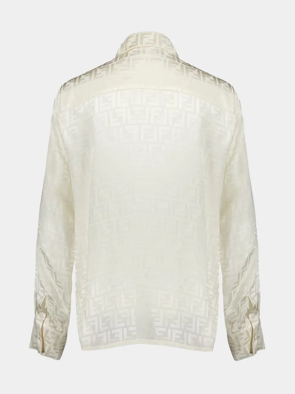 FF Motif Cream Silk Shirt sold by Fashion Clinic product image thumbnail 3
