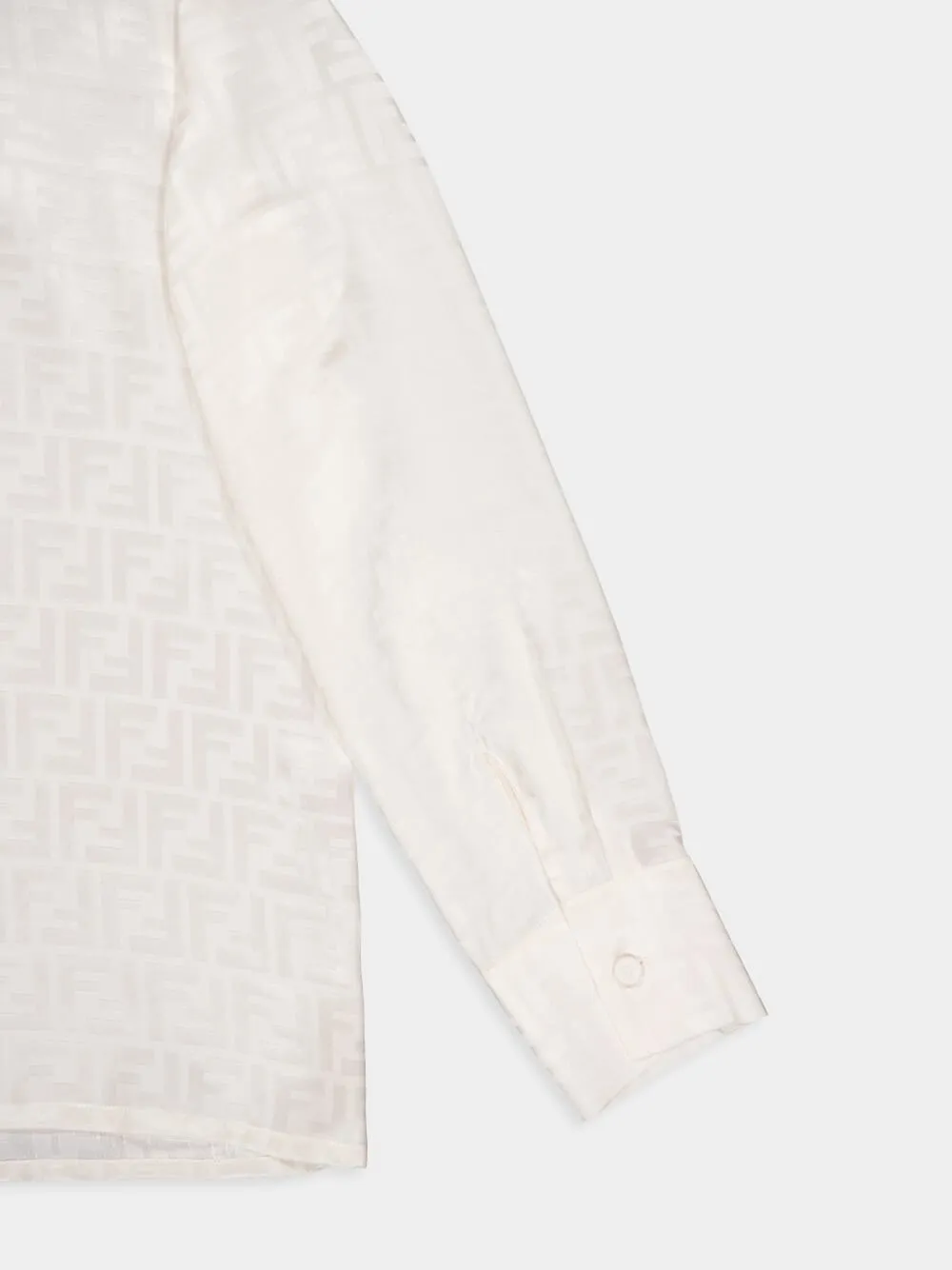 FF Motif Cream Silk Shirt sold by Fashion Clinic product image thumbnail 4