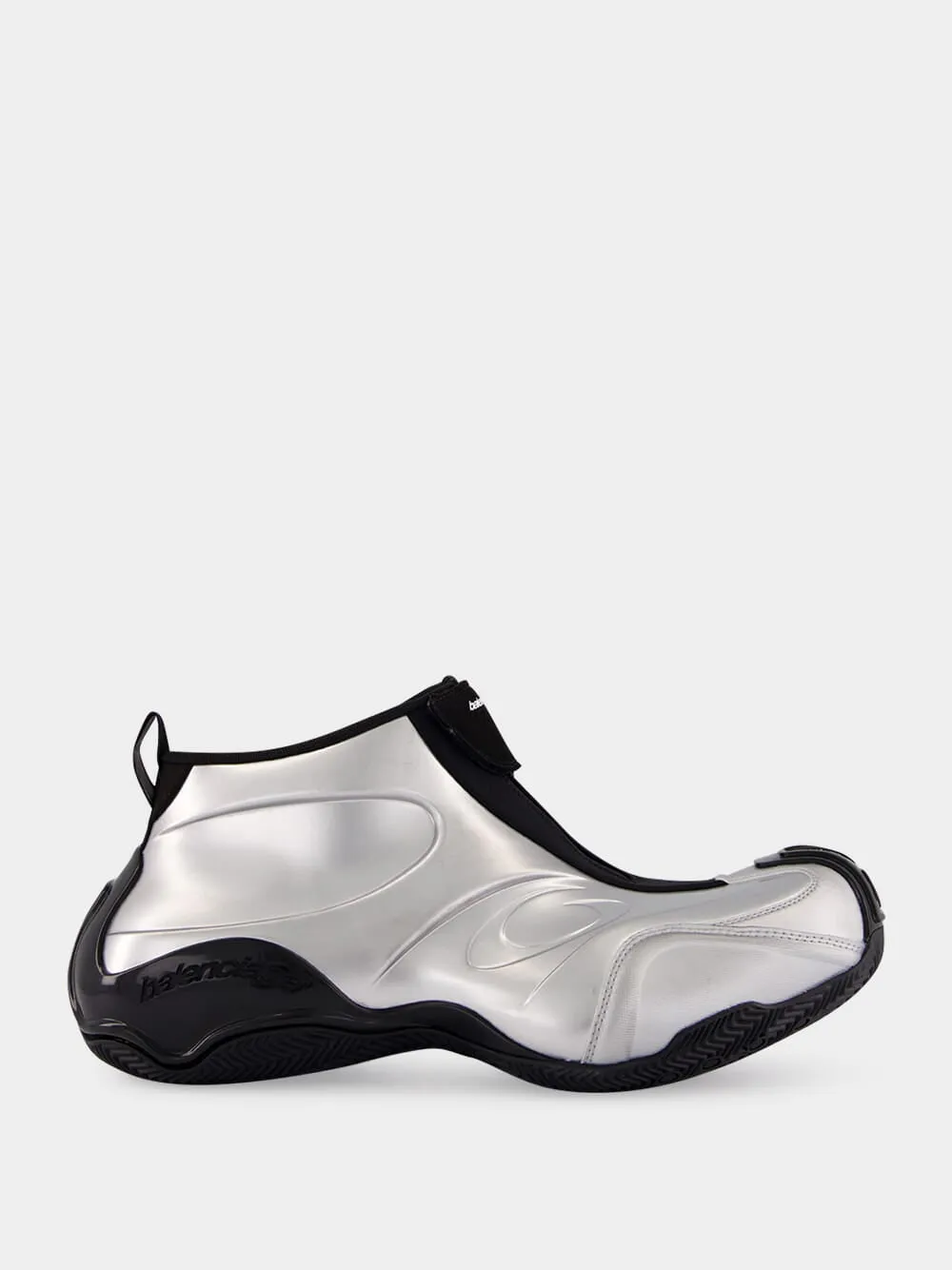 Silver Basketball Sneakers sold by Fashion Clinic