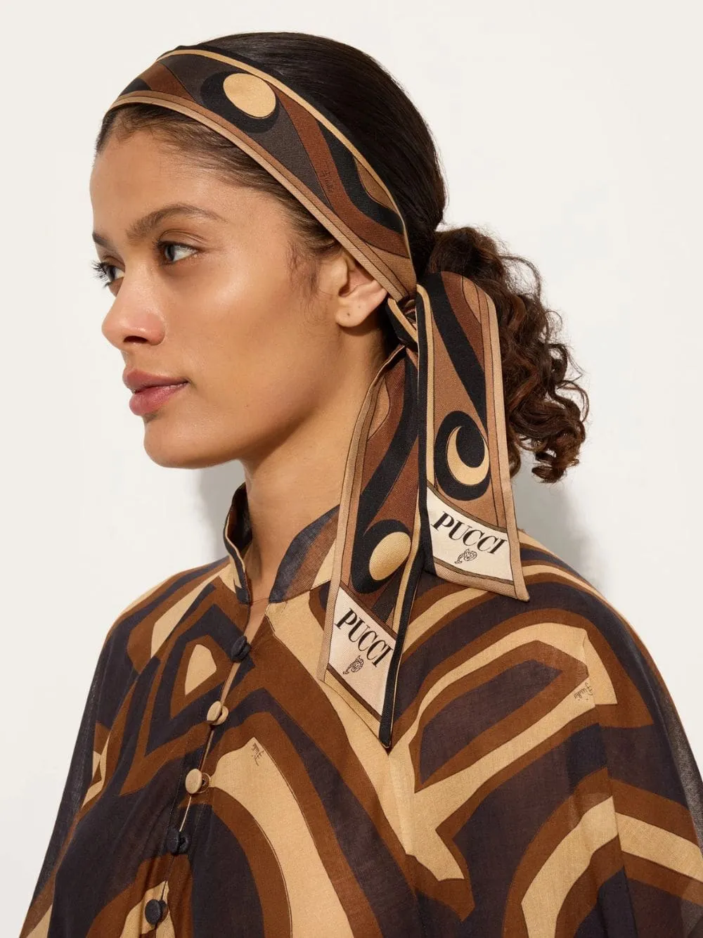 Manuba and Moirè Print Silk Twill Scarf sold by Fashion Clinic product image thumbnail 2
