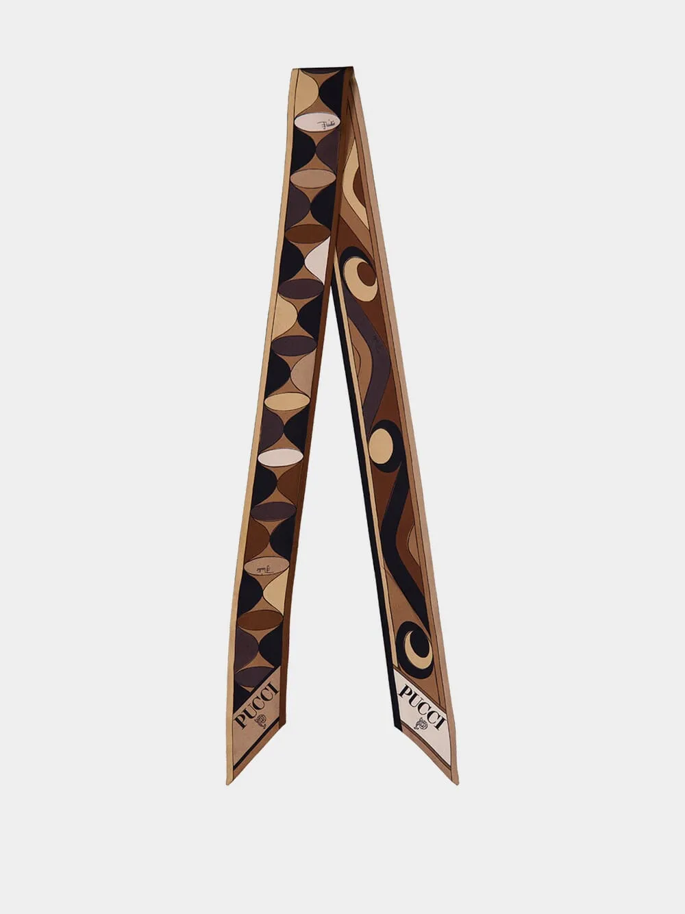 Manuba and Moirè Print Silk Twill Scarf sold by Fashion Clinic