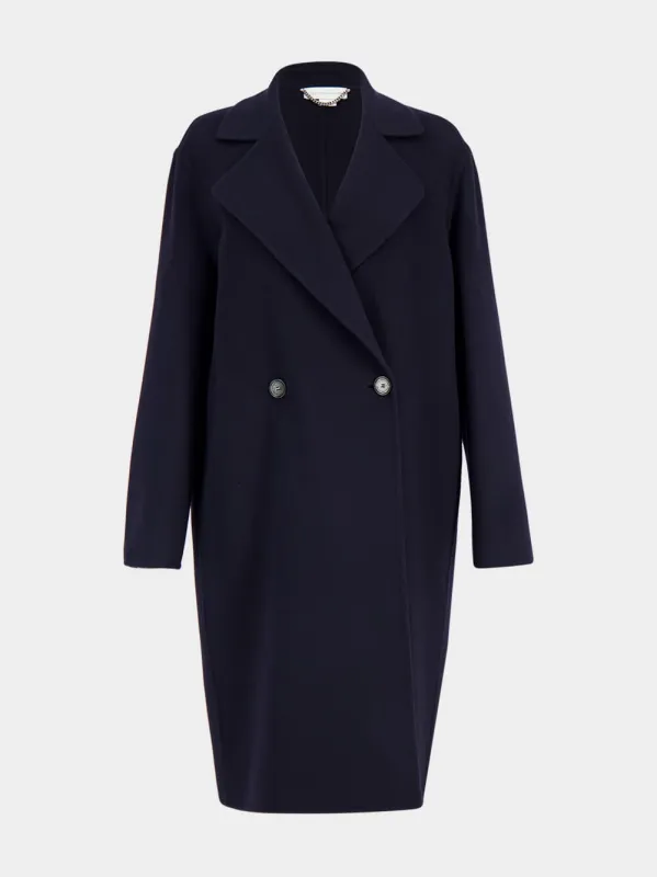 Ink Blue Iconic Wool Coat made by Stella McCartney