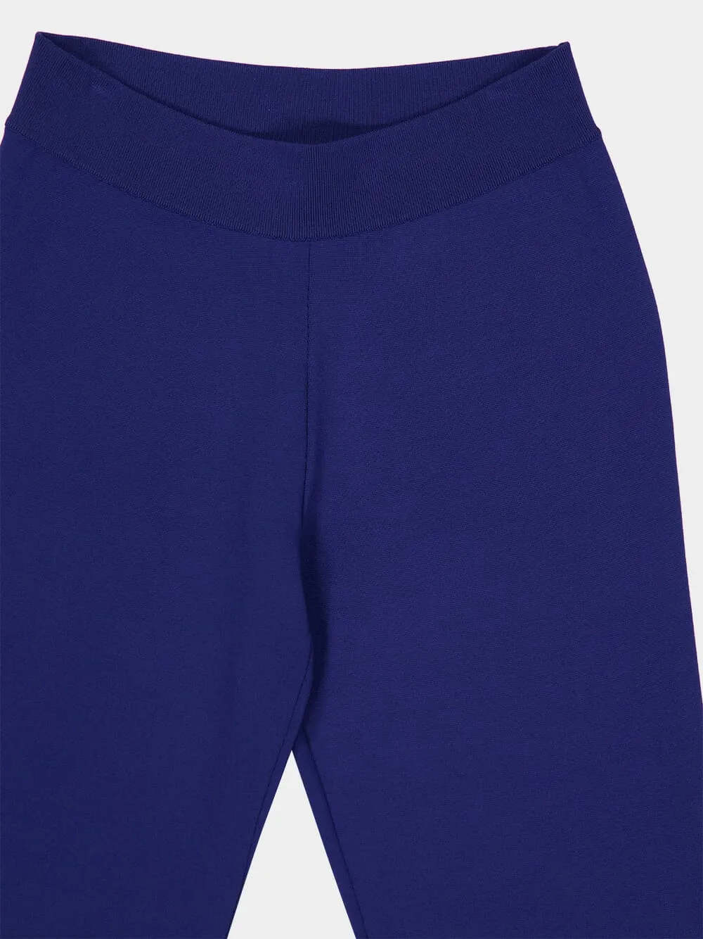 Navy Iconic Flared Knit Trousers sold by Fashion Clinic product image thumbnail 3