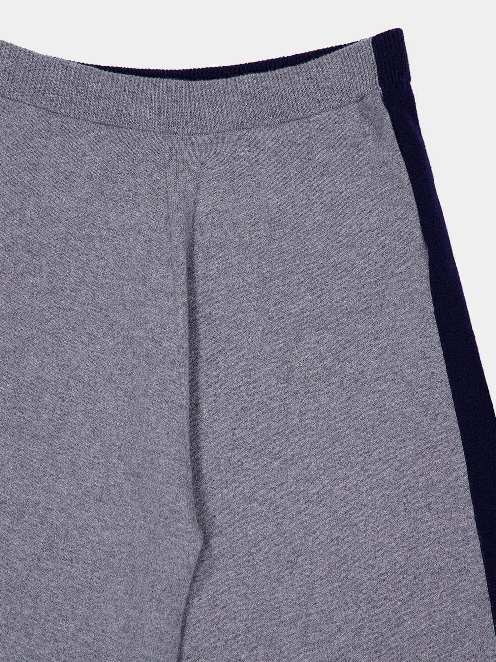 Grey and Navy Recycled Cashmere Trousers sold by Fashion Clinic product image thumbnail 3