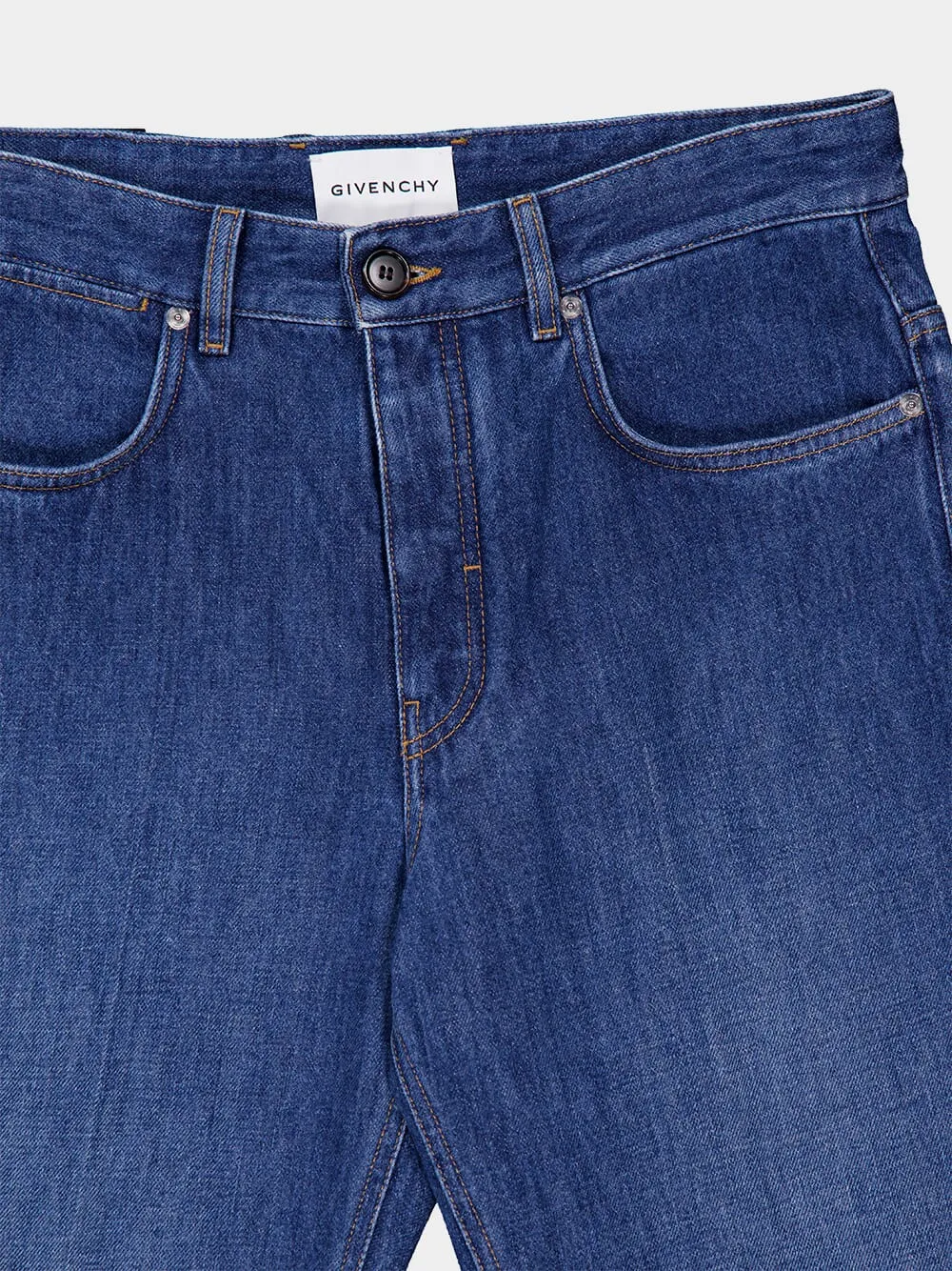 Medium Blue Shadow Washed Straight Jeans sold by Fashion Clinic product image thumbnail 5