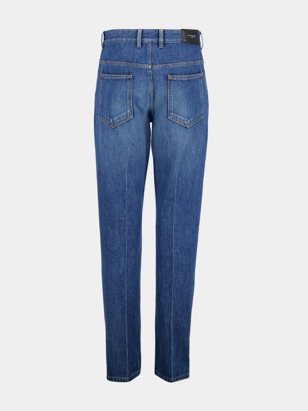 Medium Blue Shadow Washed Straight Jeans sold by Fashion Clinic product image thumbnail 4