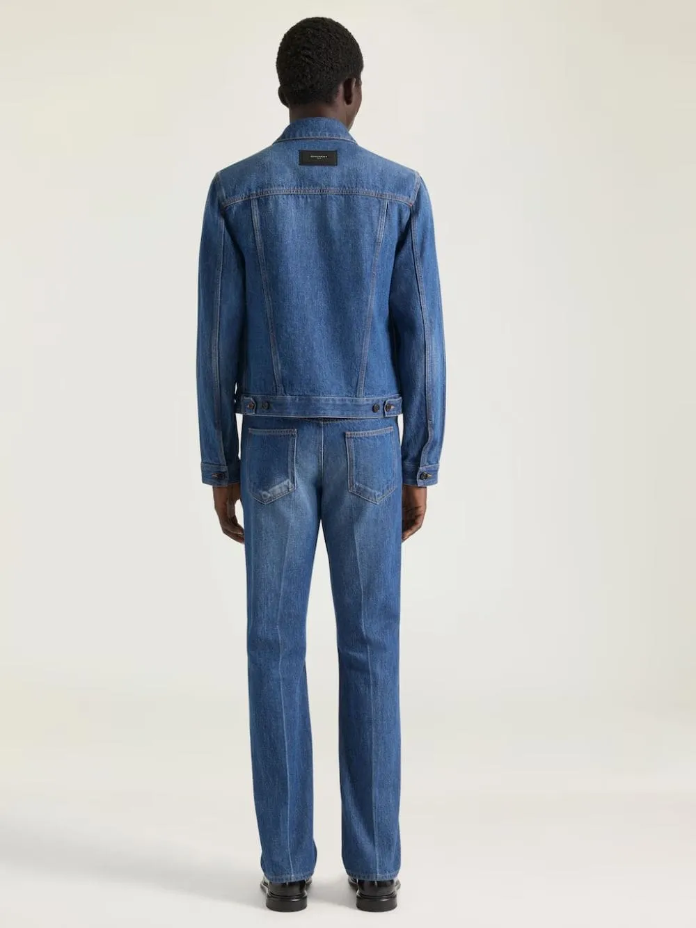 Medium Blue Shadow Washed Straight Jeans sold by Fashion Clinic product image thumbnail 3