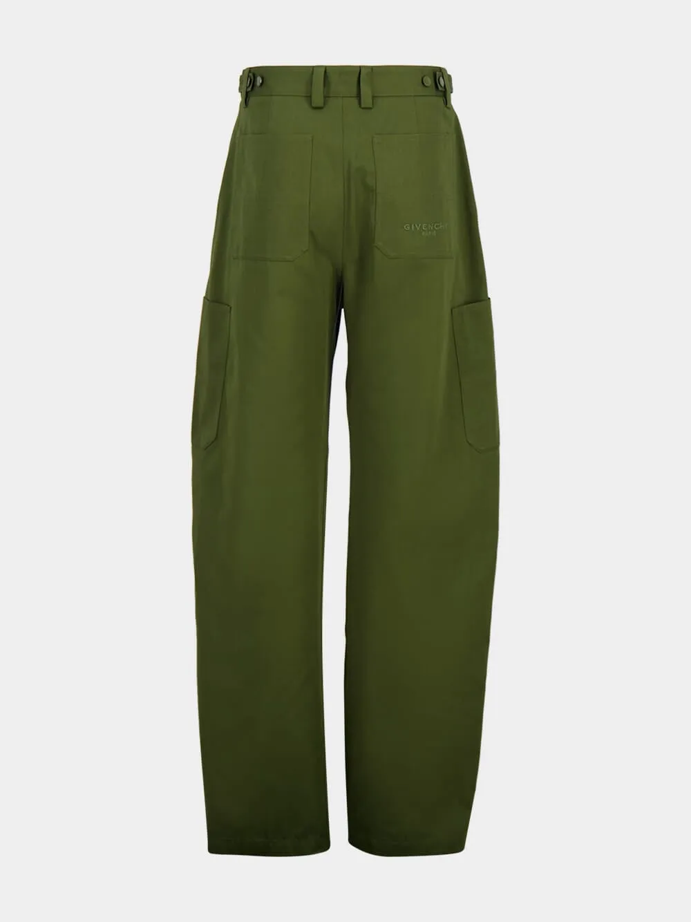 Khaki Couture Seam Cotton Cargo Trousers sold by Fashion Clinic product image thumbnail 3