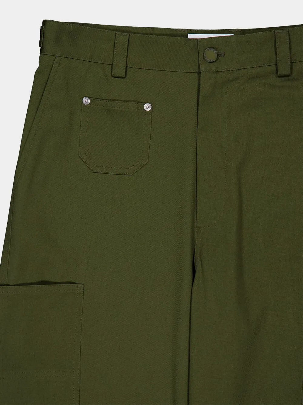 Khaki Couture Seam Cotton Cargo Trousers sold by Fashion Clinic product image thumbnail 5