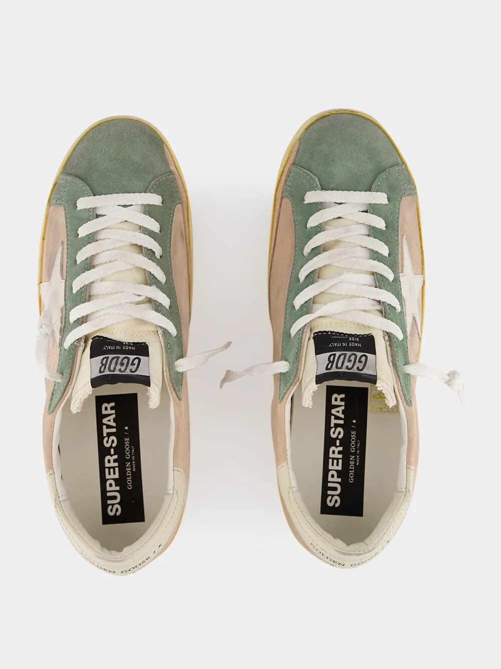 Super-Star Sneakers in Sand and Military Green sold by Fashion Clinic product image thumbnail 4